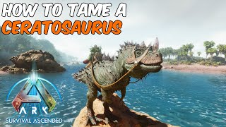 How To Tame the NEW CERATOSAURUS in ARK Survival Ascended #ark #ceratosaurus #arksurvivalascended