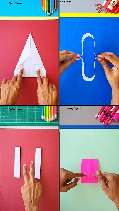 4 Amazing paper plane toy , how to make easy paper flying toy how to make flying helicopter