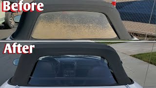 Miata Rear Window Replacement & 2 Front Seat Upholstery Review