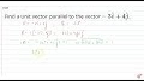 JEE MAINS 2018 Find a unit vector parallel to the vector `3 hat i+4 hat jdot`