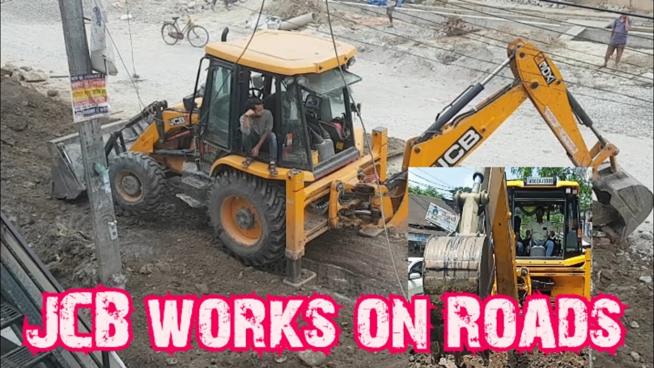 JCB 3DX works on raod jcb video jcb machine jcb kaam kaise karta
