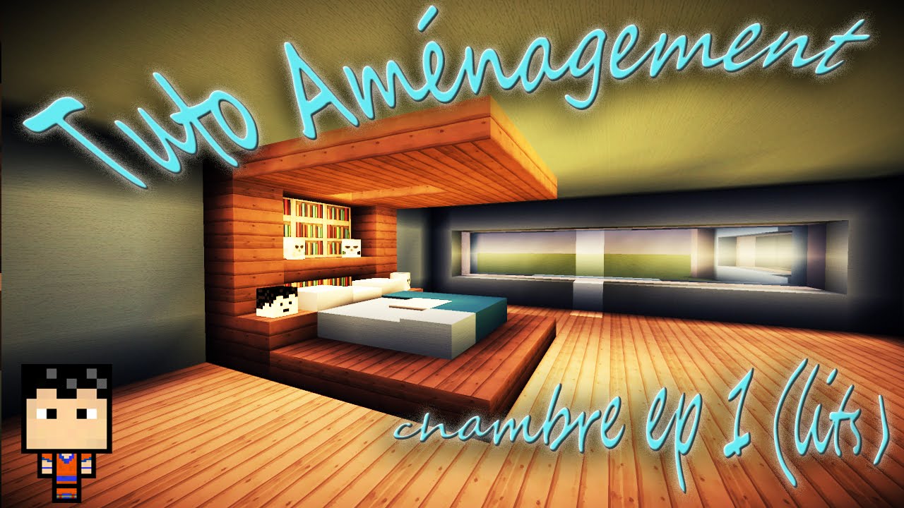 Minecraft : tuto aménagement ; chambre episode n°1 youtube