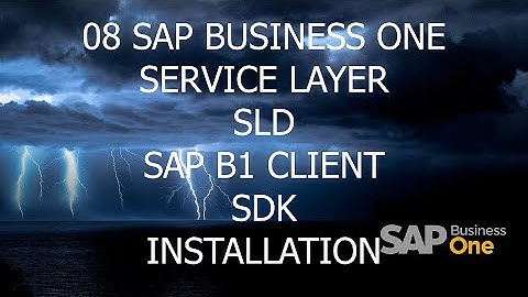 08 SAP Business One - Service Layer - SLD - SAP B1 Client - SDK Installation