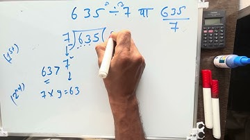 635 divided by 7 | how to divide | learn division video | maths | hindi
