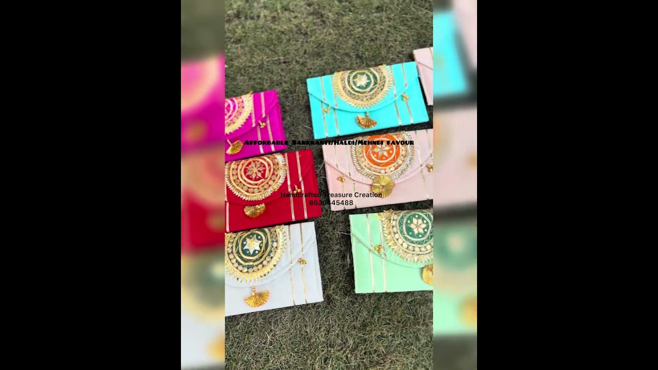 Gota Patti clutch | return favours ideas| Sankranti/mehndi/haldi return gift