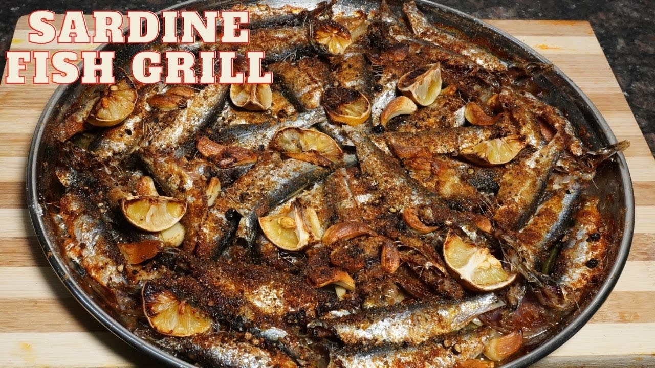 Sardine Fish Grilled in Olive Oil Tasty & Healthy Sardine Fish Grill