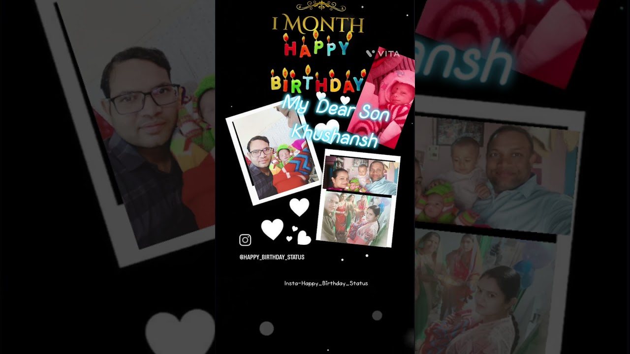 1 Month Khushansh Birthday Memory