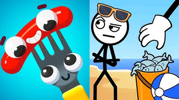Fork N Sausage VS Thief Puzzle Satisfying ASMR GamePlay (Android,ios) (New Update)