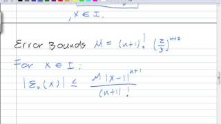 Taylor Polynomials Error Estimates 2
