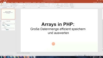 PHP: Arrays (Datenfelder)