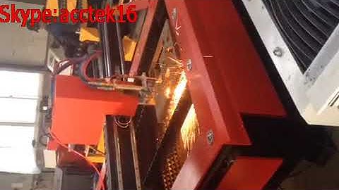 AccTek Plasma cutting machine with flame cutting head video