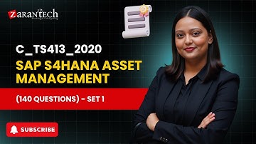 C_TS413_2020 - SAP S4HANA Asset Management (Set 1)  (140 Questions) | ZaranTech DotCom