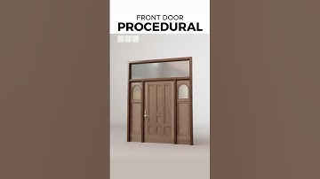 Random Procedural Front Door Generator HDA (Houdini Digital Asset) #houdini #3d #procedural