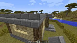 Стартовый домик в Minecraft (1 этаж + подвал)