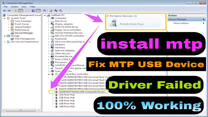 How to fix MTP USB driver problem Portable Device does not appear