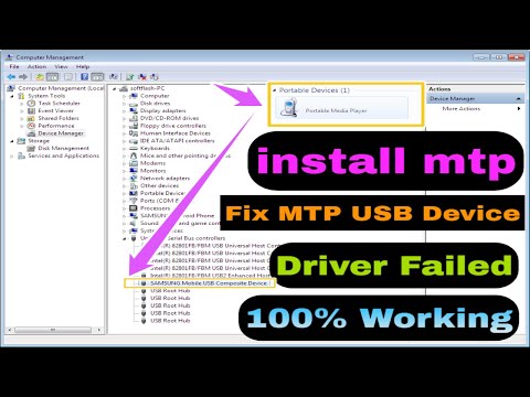 How to fix MTP USB driver problem Portable Device does not appear