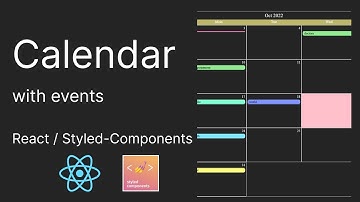 Full Calendar From Scratch | React