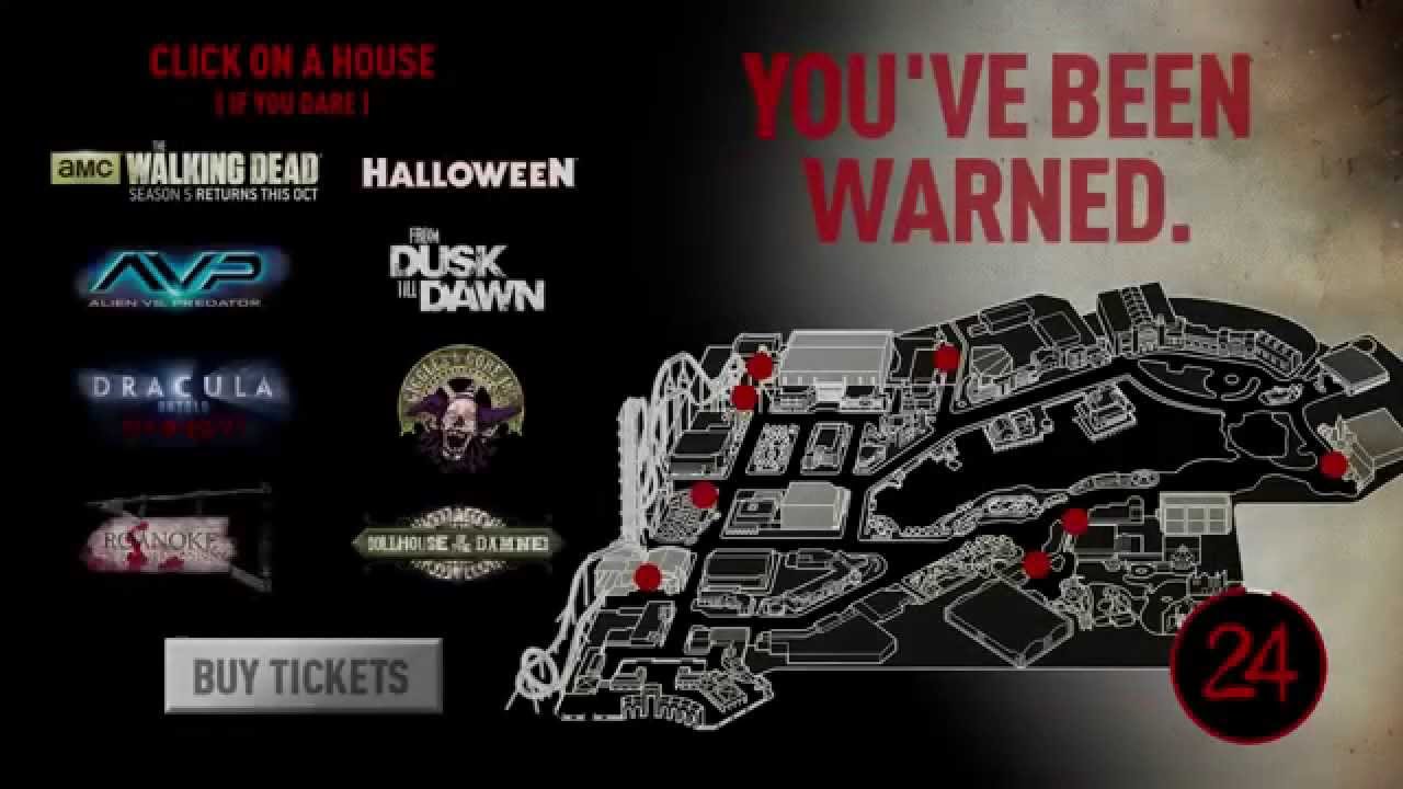 Halloween horror nights map