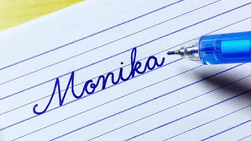 “Monika” Beautiful name in Cursive writing | Handwriting | Calligraphy | Lettering