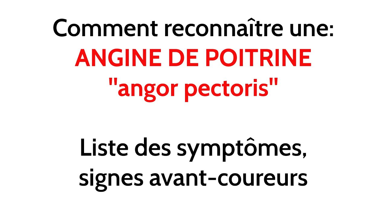 Liste des symptômes d