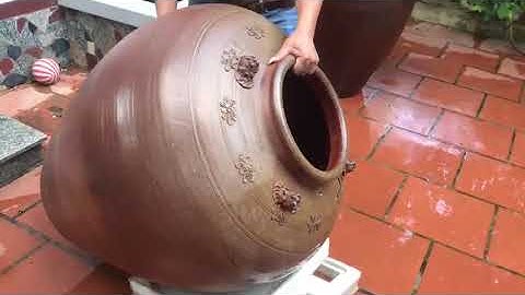 cách rửa sạch chum trước khi ngâm rượu chum to khủng rửa rễ dàng với chum 400 lít chum trưng bầy