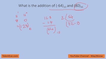 What is the addition of (-64) base 10 and (80) base 16 ? || Electronics Gate Questions || IES Exam