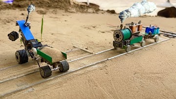 How to make mini train or Tractor science project motors Aat - 2