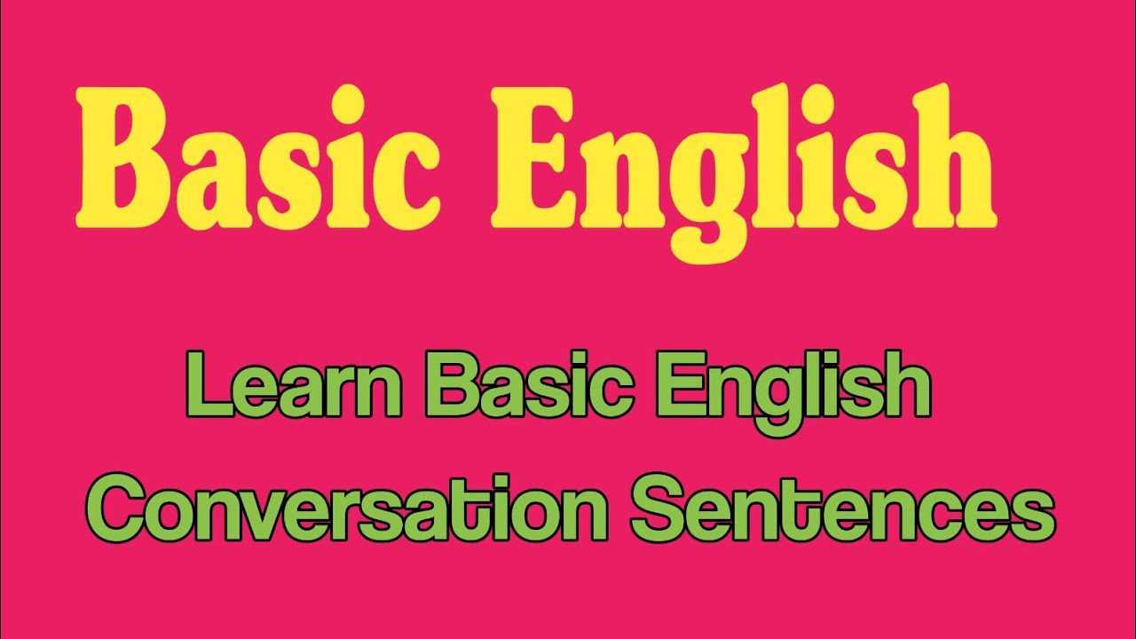 Basic English Conversation Sentences