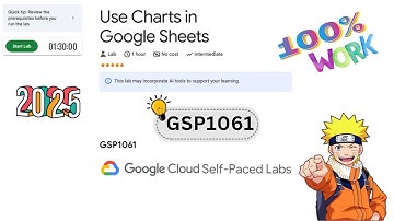Use Charts in Google Sheets [2025] | #GSP1061 || Lab Solution | Qwiklabs Arcade 2025 #qwiklabs