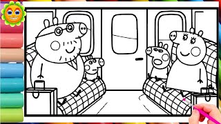 Peppa Pig Family The Very Long Train Journey.Peppa Pig Official Full Episodes  .Peppa Pig coloring