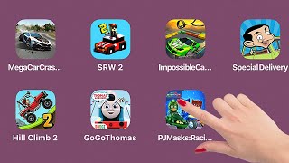 Mega Car Crash Simulator,Smashy Road 2,Impossible Car Tracks 3d,GoGo Thomas,PJ Masks Racing Heroes screenshot 4