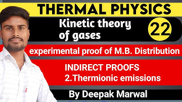Experimental proof of M.B. velocity distribution of particles | Indirect proof | Thermionic emission