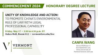 Honorary Degree Lecture: Canfa Wang, Unity of Knowledge and Action