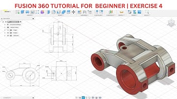 Fusion 360 Exercise No. 4 Tutorial: Master Extrude, Cut, Mirror, Fillet, Chamfer & Rendering