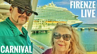 Carnival Firenze Cruise Maiden Voyage LIVE! Long Beach Los Angeles Bob Dingo & Mum