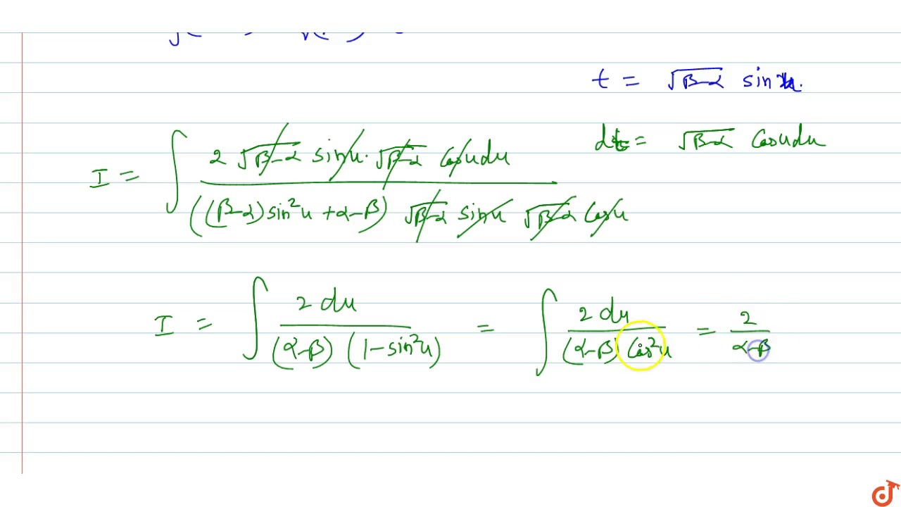 int-dx-x-beta-sqrt-x-alpha-beta-x-is-youtube