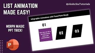 Учебное пособие по анимации темы презентации PowerPoint — инфографика списка (шаг за шагом)