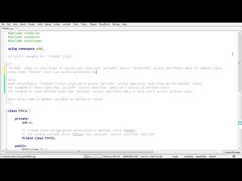cpp. 045.example for 'friend' class.01 - YouTube