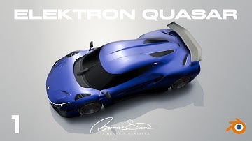 Elektron Quasar HyperCar - Part 1 - Blender 3D Car Modeling Timelapse
