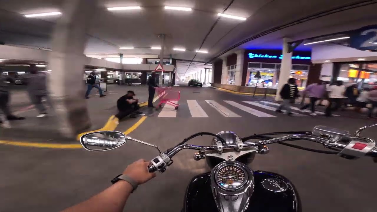 Suzuki volusia 800 raw sound under ground parking #bike #automobile #pov #gopro 