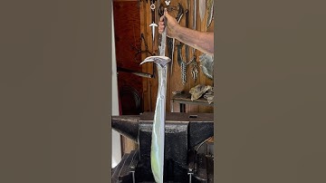 Almost done!! 🔥⚒️🔥 I’ll have the full build video posted soon! #blacksmith #forging #sword #lotr