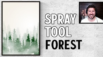 Inkscape Tutorial: How to Make Spray Tool Misty Forest Vector Design