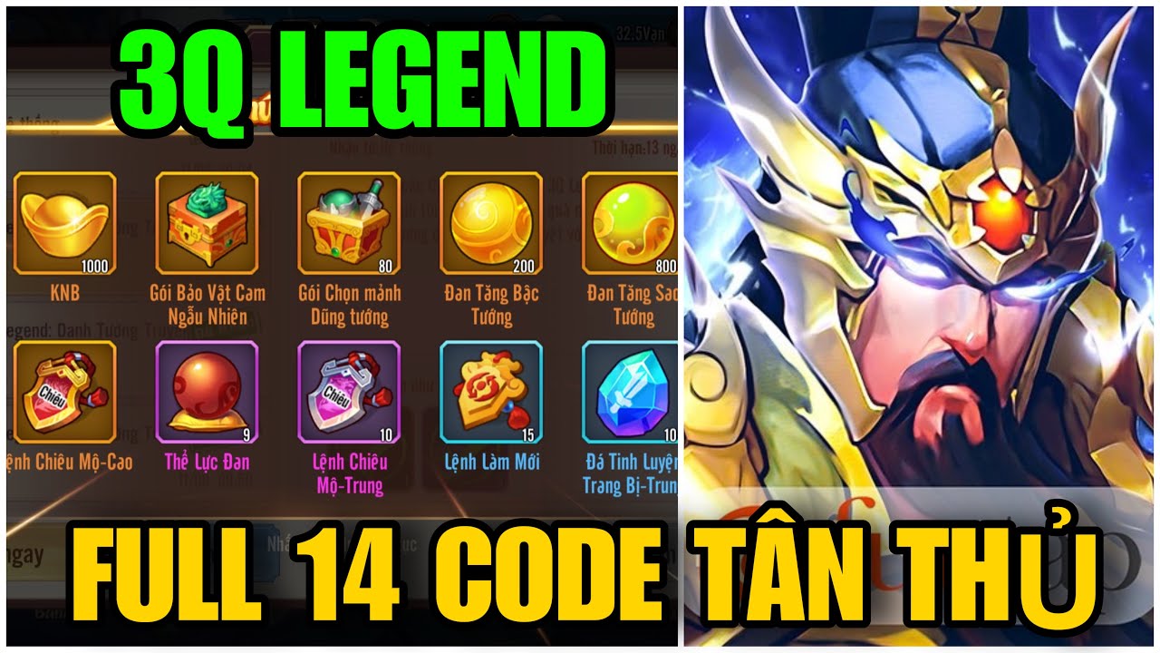 T ng H p Full Code 3Q Legend Danh T ng Truy n K C ch Nh p Code T ng h p full code 3q legend danh t ng truy n k c ch nh p code