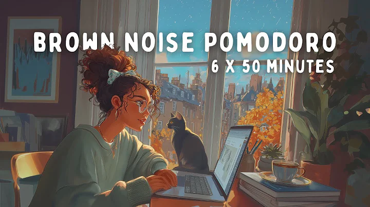 6 Hour Pomodoro | 50 Minute Intervals | Warm Autumn Vibes 🍂📚 with BROWN NOISE for ADHD Focus