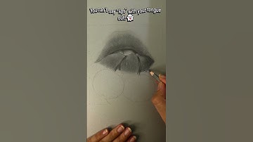 Hoe je eenvoudig en gemakkelijk lippen tekent #lippen tekenen #lippen #potlood tekenen #shorts #t...