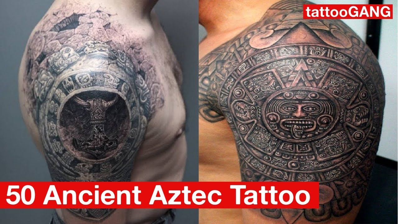 Powerful Aztec Calendar Tattoo Design