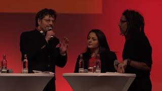 Sevim Dagdelen, Ali Resa Tolu und Sharo Garip beim Jahresauftakt der Fraktion DIE LINKE