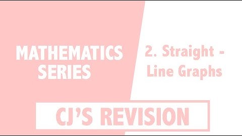 Straight-Line Graphs Part 1 | Maths | CJ