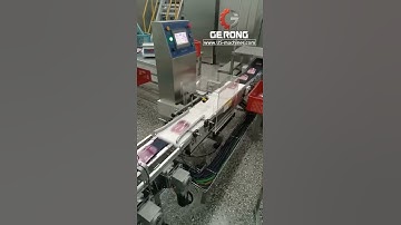 Premade bag pouch sorting feeding conveyor weight checking machine line