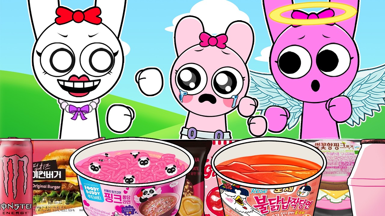 MEAN PINKI MOM LOVED THE TWIN SISTER MORE! + Angel Incredibox Sprunki l Convenience Store MUKBANG